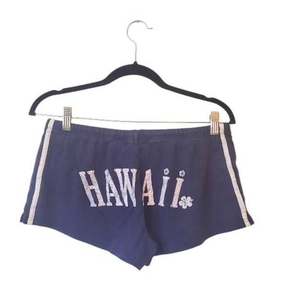 Vintage Y2K Navy Blue Hawaii Short Shorts Size L - Picture 2 of 7